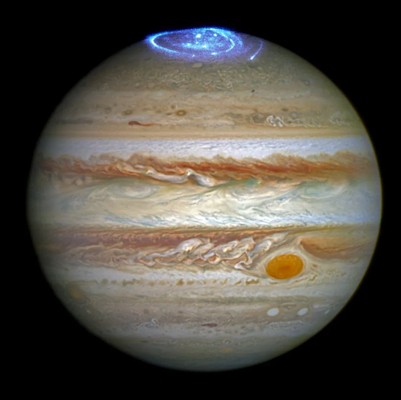 Hubble Captures Vivid Auroras in Jupiter’s Atmosphere