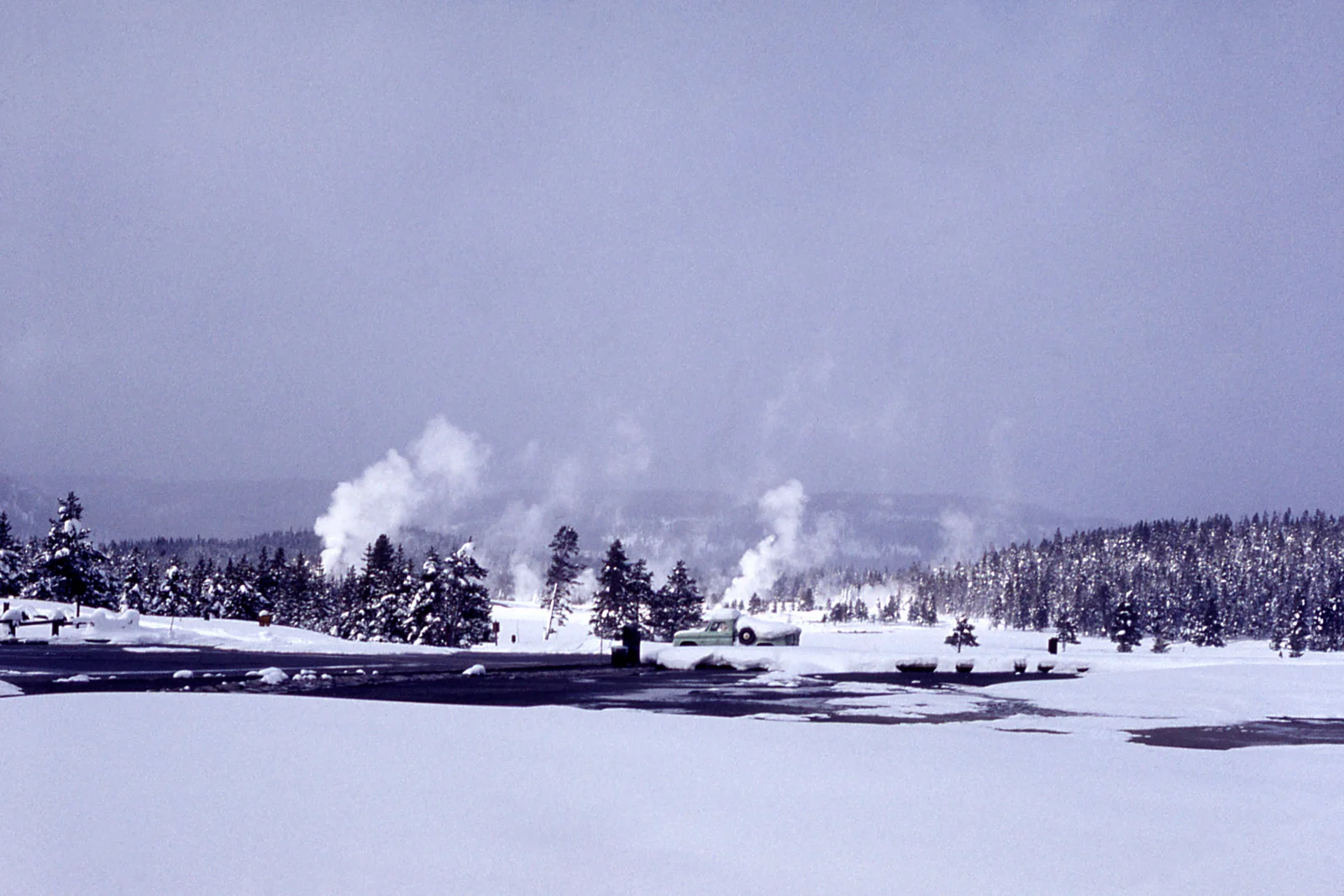 Upper Geyser Basin in winter