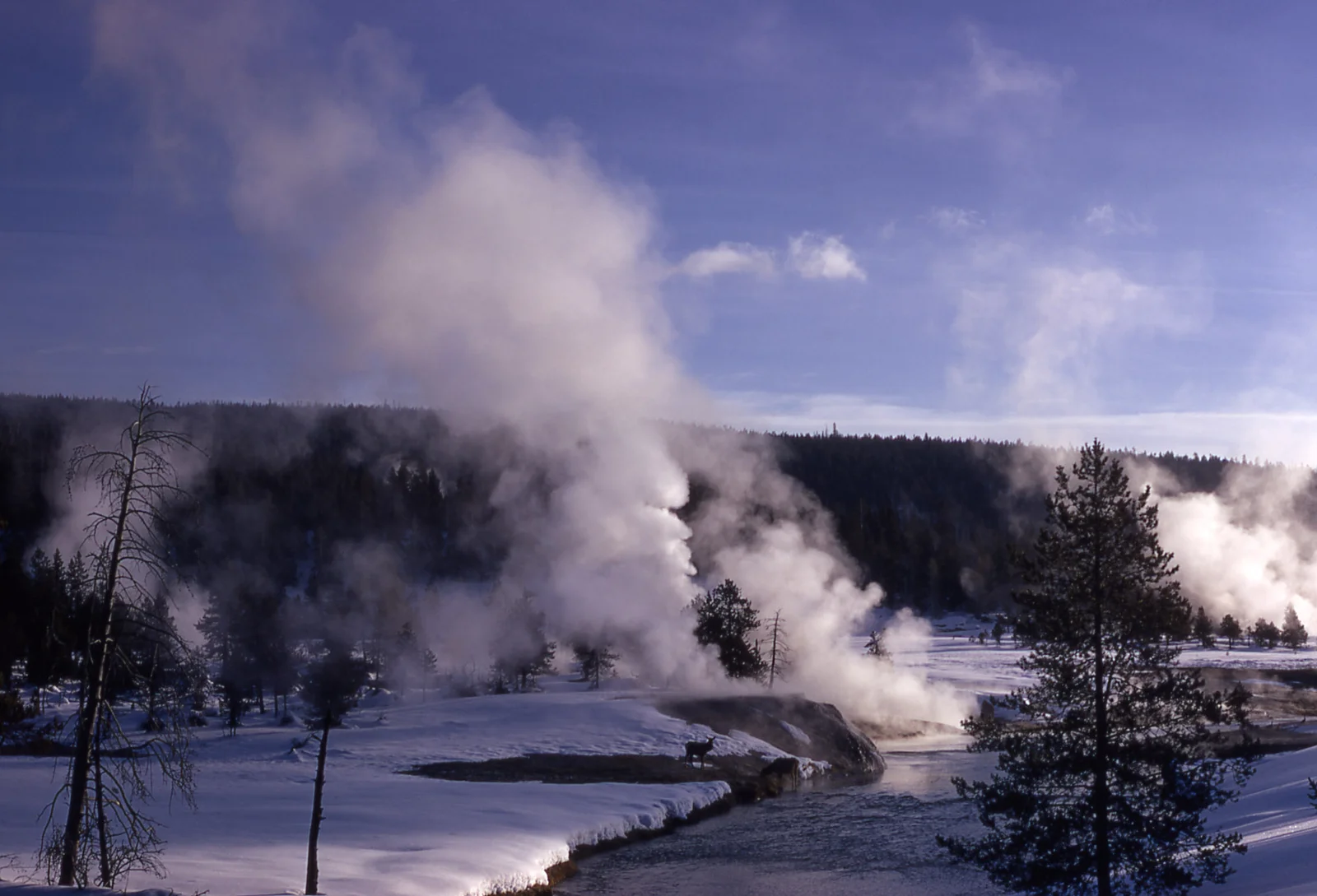 Upper Geyser Basin in winter