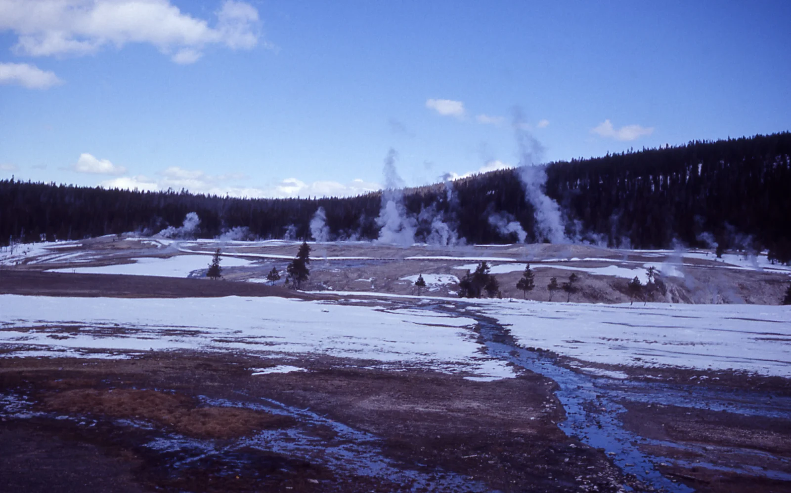 Upper Geyser Basin in winter
